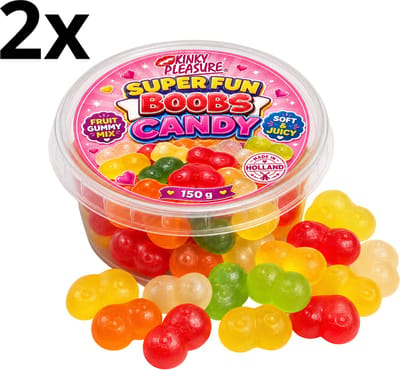 Kinky Pleasure Super Fun Borsten Gummy's Snoepjes 150 gram - Zachte Gom met Fruitsmaken 2 Stuks