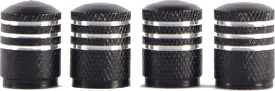 Dunlop Premium Auto Ventieldoppen | Universeel | Aluminium | Hoogwaardig Kwaliteit | 4 Stuks zwart