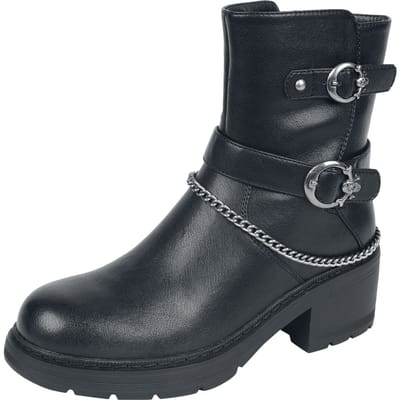 Rock Rebel by EMP - Rock Laars - Laarzen met gespen en ketting - EU37 tot EU38 - voor Vrouwen - zwart