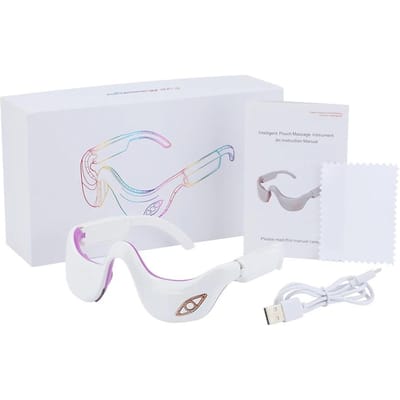 Elektrische Oogmassager Anti Rimpel Veroudering Oogverzorging Beauty Tool Massage Oplaadbaar Oogvermoeidheid Verlichtingsapparaat wit