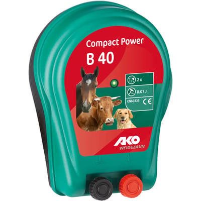 Kit voor elektrische afrastering, op batterijen, goedgekeurd Kerbl Compact Power B40