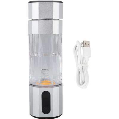 Bouteille d'eau hydrogénée avec lumières colorées Électrode en titane platiné 2 vitesses 2 concentrations L