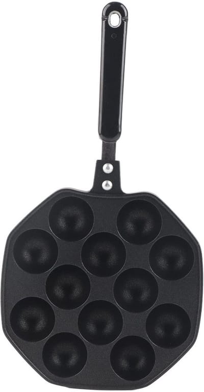 Allecto - Mini Pannenkoek Maker - Takoyaki - Compact ontwerp - Zwart