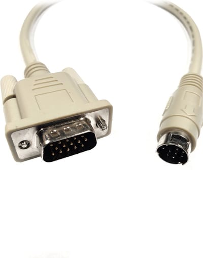 DELTACO AV-21 - MD9M naar HD15M kabel, Multimedia adapter, 32 cm