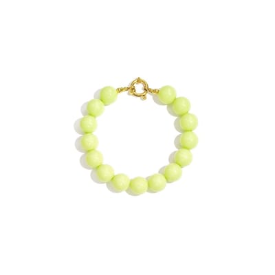 Beady Babe Armband | RVS & Resin | Appeltjes Groen | Kralen armband | 12mm kralen | Beste cadeau voor haar