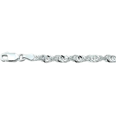 Zilver Gerhodineerde Armband singapore 3 1329704 19 cm