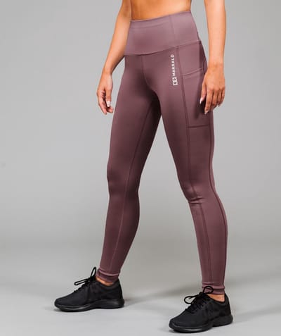 Marrald High Waist Pocket Sportlegging | Mauve Oud Roze - XS dames yoga fitness