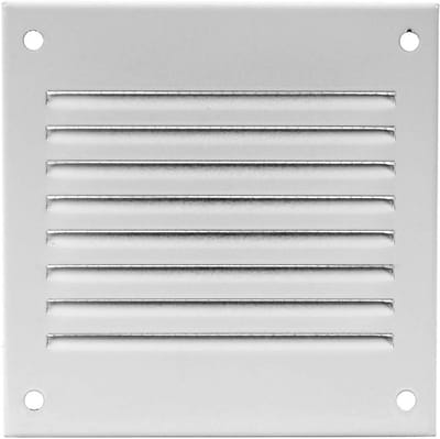 Ventilatierooster - Wandrooster Afvoer - Luchtcirculatie Verbeteren - Insectenbescherming - 100 mm x 100 mm - Wit