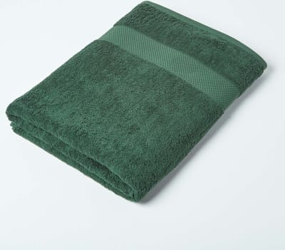 Homescapes XXL Turkse katoenen handdoek, donkergroen