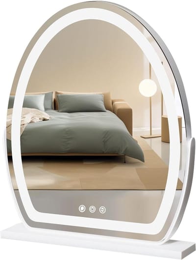 Verlichte Make-up Spiegel - Kaptafel Spiegel - Nauwkeurige Make-up - Touch Control - 50 x 58 cm - Zilver