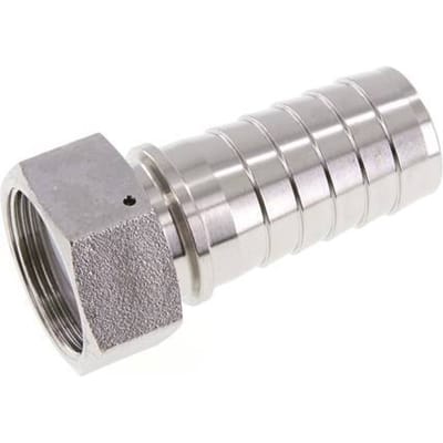 38x54 mm & G1-1/2'' RVS 1.4301 Slangpilaar met Wartelmoer DIN EN 14423 / DIN 2826