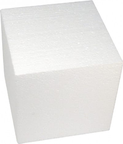Rayher hobby Piepschuim vormen/figuren kubus - wit - 20 x 20 cm - knutselen artikelen