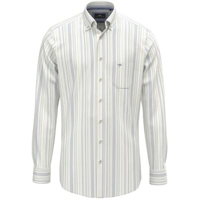 Fynch-Hatton Overhemd Poplin Multi Stripes Button-Down New Breeze / male