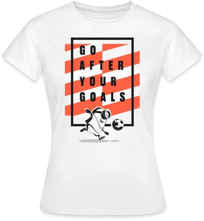 Minions Voetbalontwerp Go After Your Goals T-Shirt Dames
