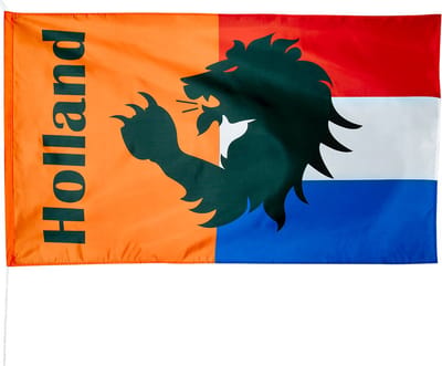 Boland - Polyester vlag Leeuw 'Holland' - Voetbal - 90x150 cm - Koningsdag - Holland - Supporter