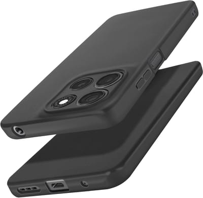 Mayaxess, Hoesje voor Moto G17 / Moto G17 Power van Zacht Schokbestendig Oleofoob Siliconen, Zwart