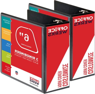 Ringband D-ring - Presentatiemap Bindmiddel - Documenten Organiseren - Aanpasbare Clear View Cover - 6 Inch Capaciteit - Zwart