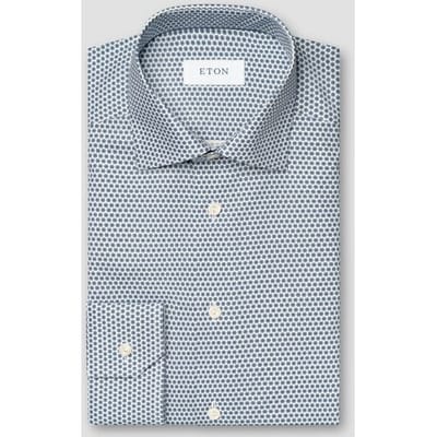 Eton Overhemd Allover Mini Floral Signature Twill Licht Blauw / male