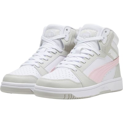 PUMA Puma Rebound V6 Mid Jr FALSE Sneakers - PUMA White-Frosty Pink-Sedate Gray