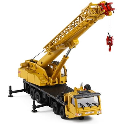 1/55 Wielige Vrachtwagen Ladderkraan Auto Speelgoed Voor Kinderen 1:50 Diecast Miniatuur Voertuig Technisch Model Collectie Cadeau Voor Jongens