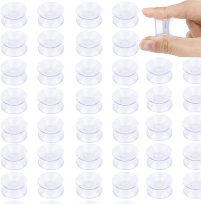 50 stuks - dubbelzijdige zuignappen van 3 cm - doorzichtige PVC-kunststof zuignappen - kleine zuignappen - voor lazen tafel, spiegel, aquarium