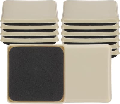 Meubelschuifregelaars - Vloerbeschermers - Meubels Verplaatsen - Duurzaam Schuimmateriaal - 12 Stuks - Kaki