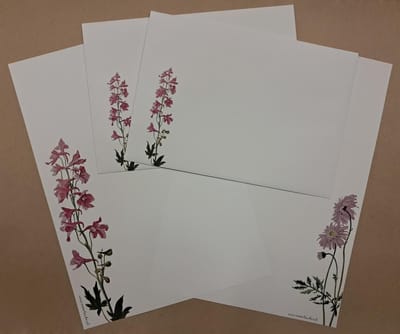 Briefpapier - Set Bloemen Duo - 12 vellen A4 formaat - 6 enveloppen
