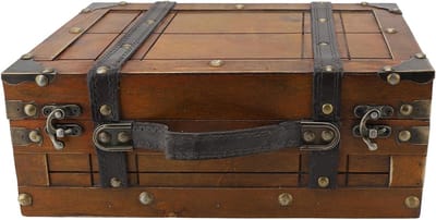Opbergkoffer Decoratief - Vintage Kist - Huis Decoratie - Met Slot - 30 x 195 x 112 cm - Geel