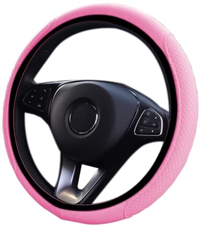 Allecto - Auto stuurhoes - Universeel - Antislip en ademend - 38 cm - Microvezel - Comfortabel en stijlvol voor elke auto - Zwart