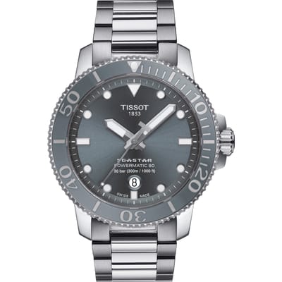Tissot roestvrijstalen herenhorloge met grijze wijzerplaat T120.407.11.081.01 grijze kleur