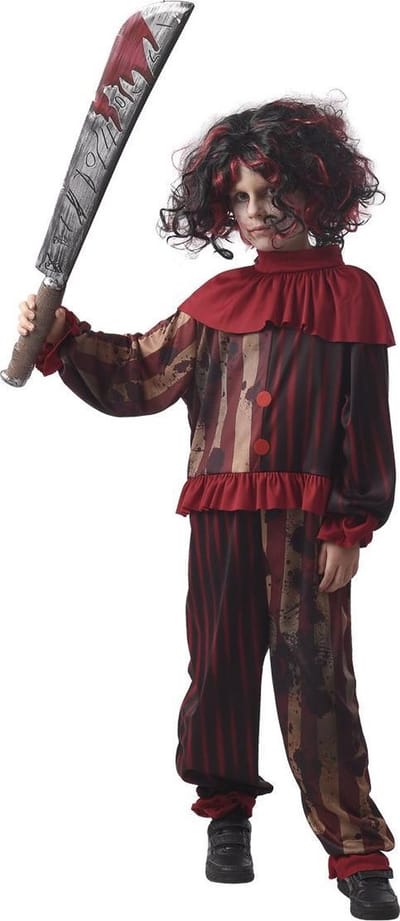 Griezelfeest Verkleedpak Killer Clown Maat 110-120