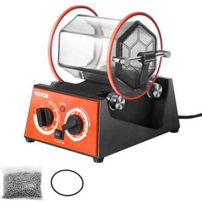 VEVOR Polijsttrommel Sieraden Polijstmachine 3 kg, Roterende Trommel Oppervlakte Polijstmachine 60 W, Sieraden Polijst Roterende Trommel Verstelbare Tijd & Snelheid Polijstmachine Kogelmolen, voor Goud, Zilver etc.