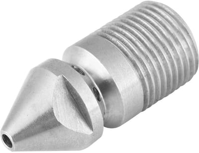 Dailygoods- Afvoer Reinigingsmondstuk Roestvrij Staal SS304 - Hogedrukreiniger - 3/8" BSP Buitendraad - Riolering - Schrobben - Duurzaam - Hogedrukreiniger Mondstuk