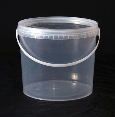 2,5 Liter - Transparante emmers met deksel (25 stuks)