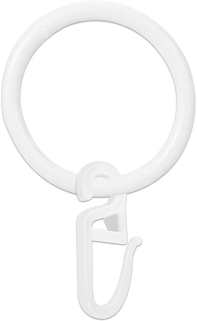 Dailygoods - Set van 50 Metalen Gordijnringen en Kunststof Gordijnhaken - 30 mm Binnen