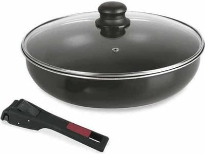 Friteuse Pan met afneembaar handvat - Zwart