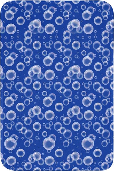 Badmat 60x90 cm - Antislip - Bubbels - Patroon - Blauw - Badmatten voor badkamer - Badkamermat - Douchemat - Badkamer mat