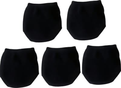 5 Paar Voorvoet Sokken voor Dames – Zwart – Zomer Half Sokken in Effen Candy Kleuren, Onzichtbare Teen- en Hielbeschermers van Ademend Katoen voor Hakken en Open Schoenen
