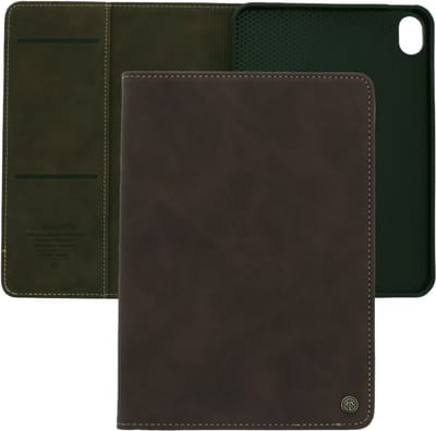 Bookcase hoesje - Tabletcase met pasjeshouder - Donkerbruin - Geschikt voor: Apple iPad Mini 6 2021 (8.3 inch) & iPad Mini 7 (2024)