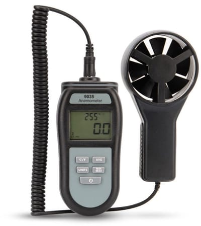 Windvaan-anemometer met dubbele luchtmeting