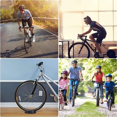 Voorwielhouder Fiets - Wiellift Blok - Binnen Fietsen - Antislip Stabiliteit - 22.5 Centimeter - Zwart