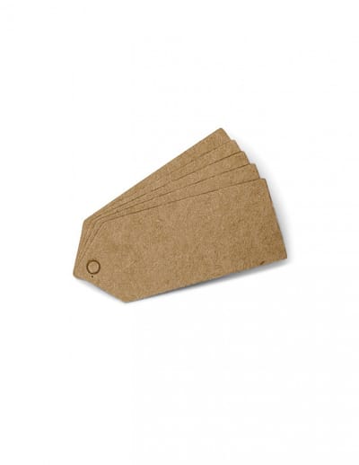 ARTYFETES - 24 geperforeerde kraft etiketten 5 x 2 cm voor bruiloft