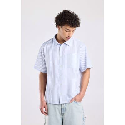 America Today Ivo White/blue Maat: S | Casual Overhemden Outlet | Heren | Wit