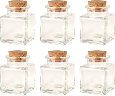 Bellatio Design Glazen flesjes met kurk dop - set 60x - transparant - glas - 50 ml - hobby/DIY - bedankje