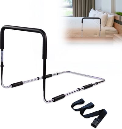 Mobiclinic Diana - Bedbeugel - Voor bedden 90-200 cm - Tot 130 kg - Verstelbaar Bedsteun - Bedrek - Transferbeugel bed - Opstahulp - Bedgreep - In hoogte verstelbaar - Uitstaphulp bed - Uitschuifbaar - Bedhek - Met handvat - Zwart