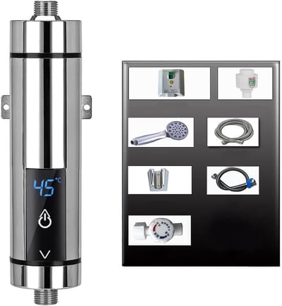 Elektrische Doorstroomboiler Zonder Reservoir met LED Display voor Direct Warm Water