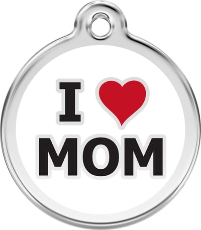 Red Dingo Hondenpenning 20 mm 'I love Mom'