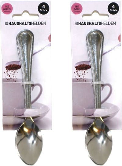 Haushaltshelden Koffielepels/theelepels - 8x - RVS - 15 cm
