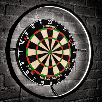 LED Dartbord Verlichting - Dartring Licht - Schaduwvrij Darten - Geïntegreerde Dimmer - 86cm Diameter - Zwart