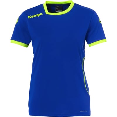 Kempa Curve Sportshirt - Maat XL  - Mannen - blauw/geel